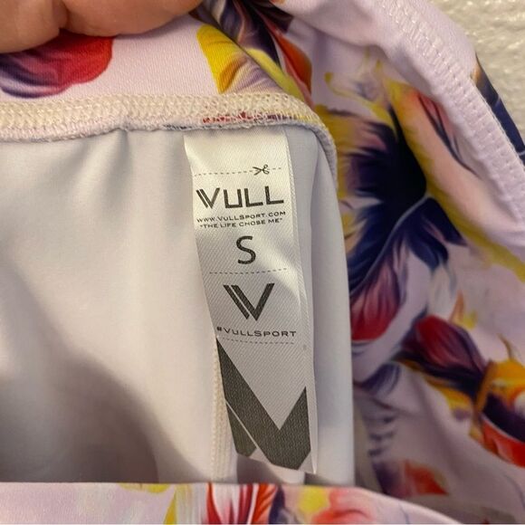 Vull Tie-dye tropical print palm lavender leggings full length hi Rise pockets S - Picture 9 of 9